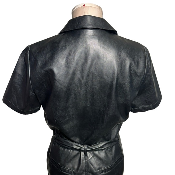 PAIGE Sorenne black romper. EUC. In size M. Faux leather. Pockets. Beautiful - Picture 4 of 16